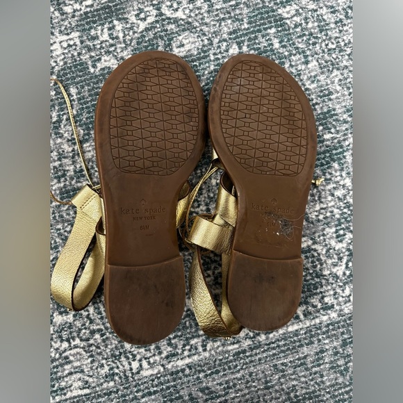 Kate Spade NY metallic lace up gladiator sandals - Picture 4 of 5